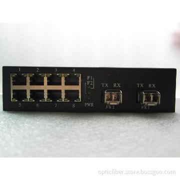 10/100/1000Base 2 SFP Slots with 8 RJ45 Media Converter